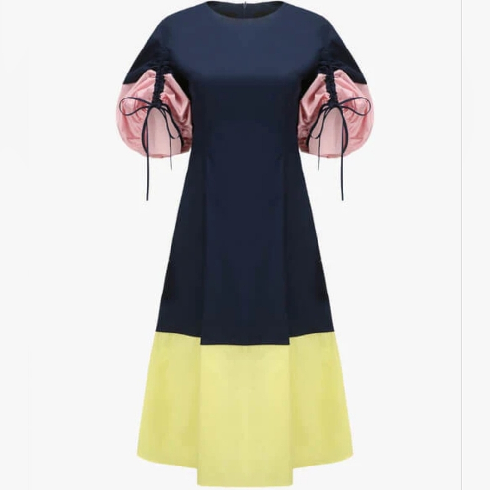 PAPER LONDON ORCHID COLORBLOCK DRESS
